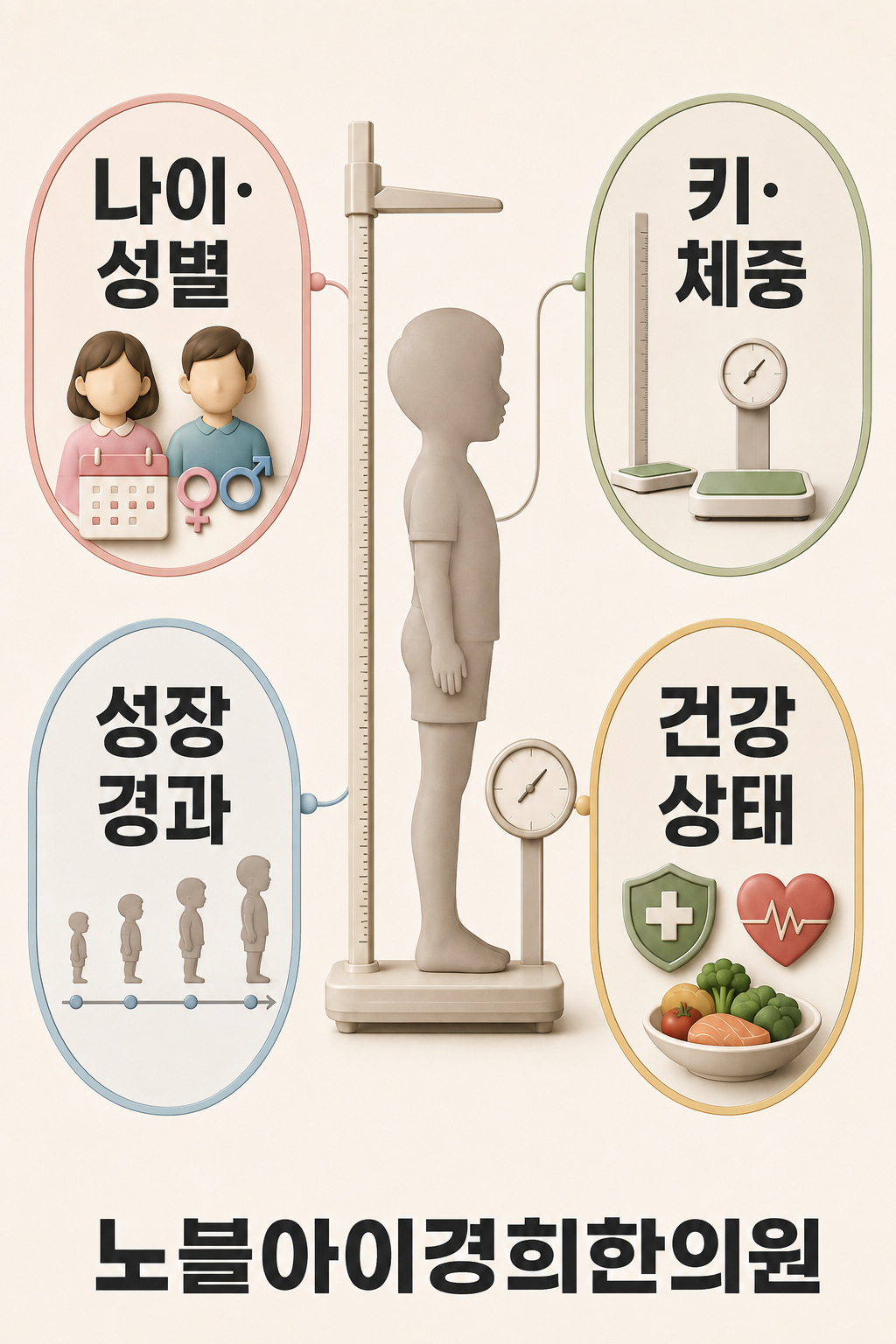 소아의 키와 체중을 나이·성별, 성장 경과와 건강 상태와 함께 보는 그림