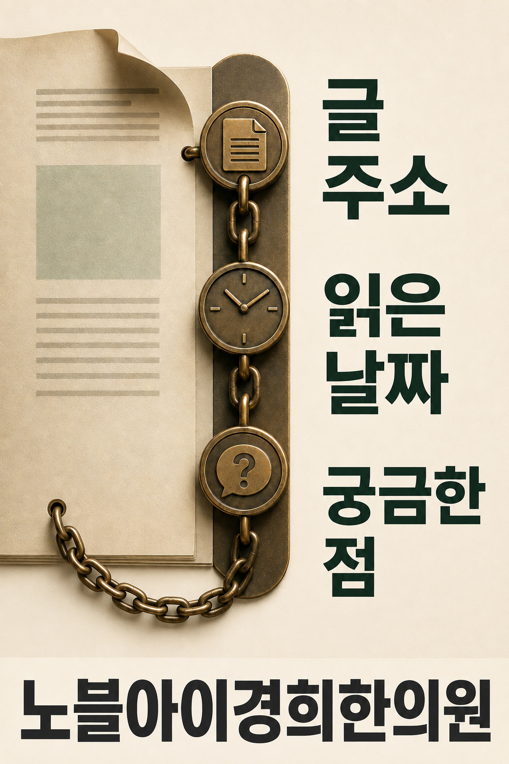 글 주소와 읽은 날짜, 궁금한 점을 원문과 함께 연결해 두는 그림